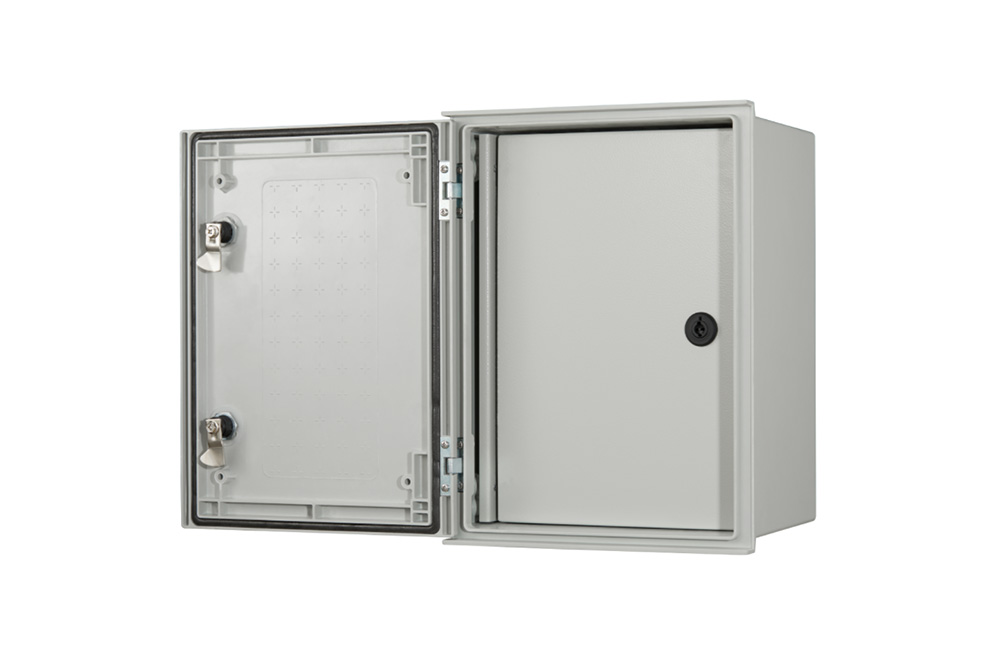 Fiberglass box with internal door