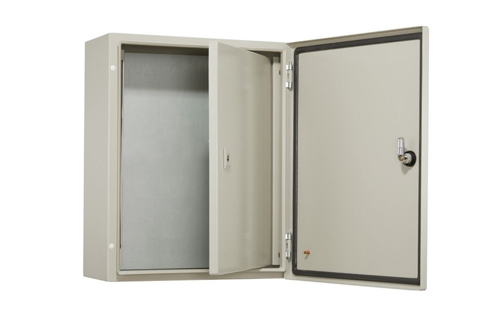 Steel wall mount box-internal door+glazed door