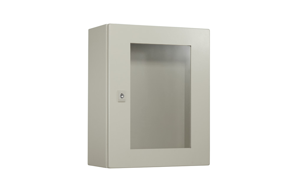 Steel wall mount box-internal door+glazed door