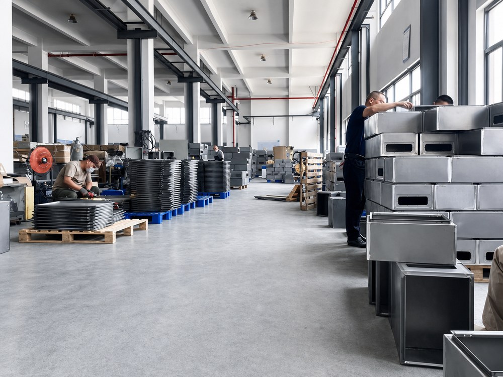 Electrical enclosure finishing and inspection area